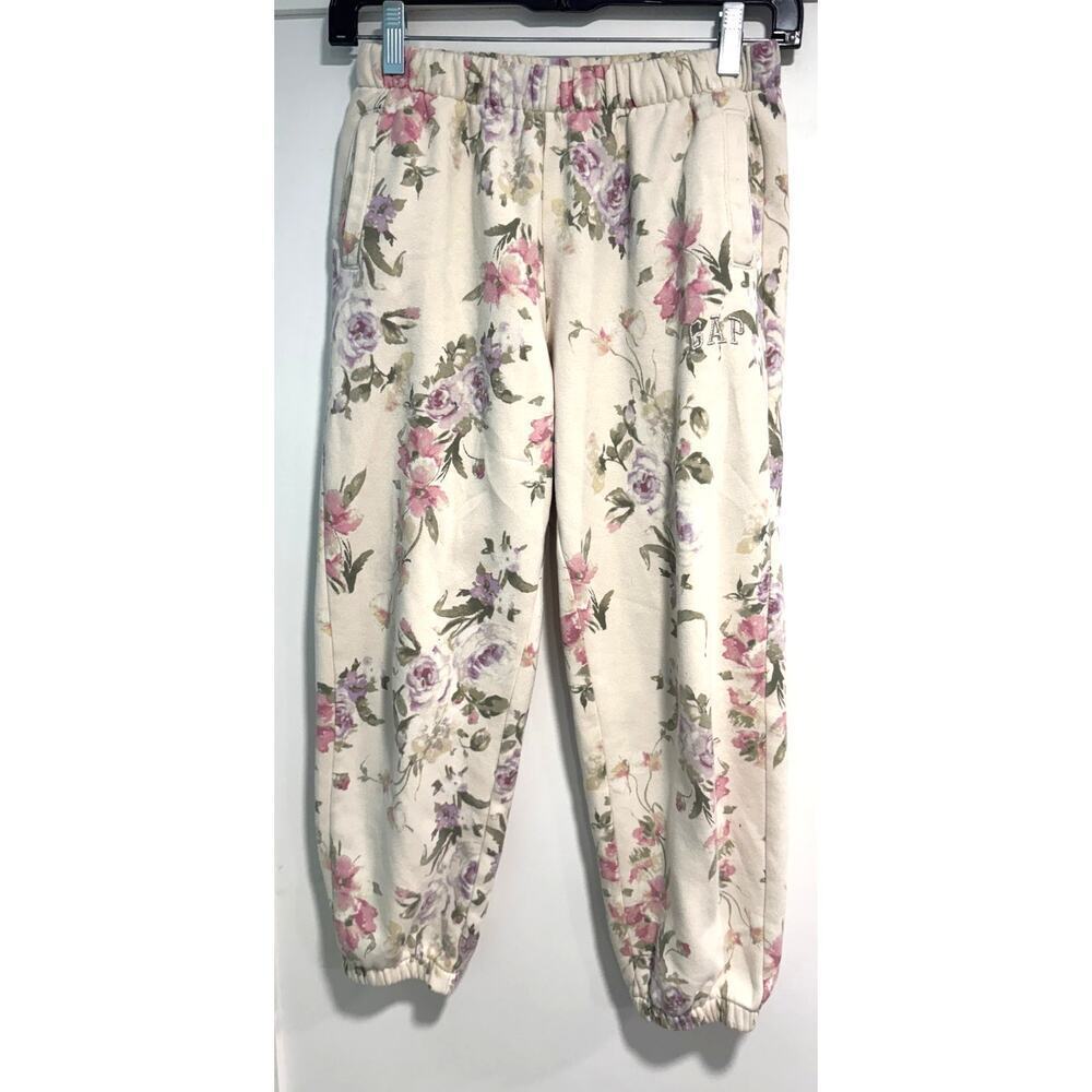 Gap × LoveShackFancy Floral Joggers Sweatpants Lounge Size Kids 8-9Y (M) - Picture 2 of 4